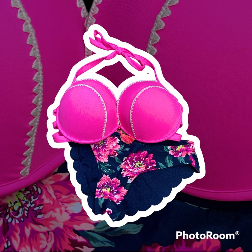 Hot pink bikini
